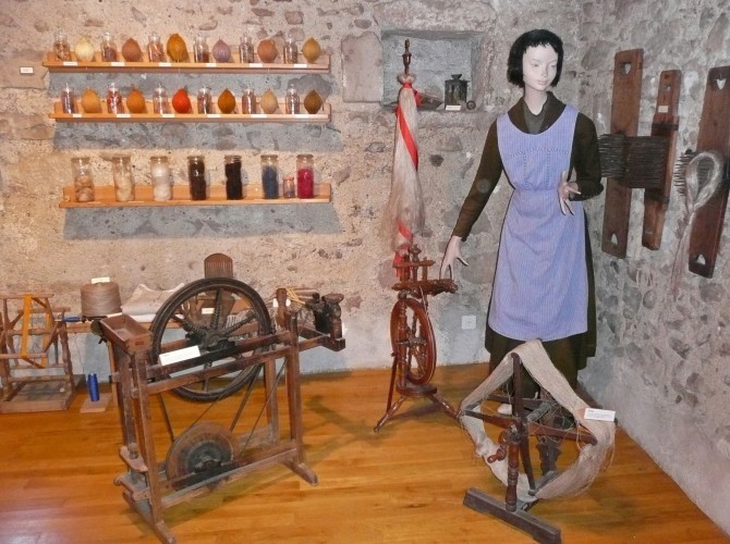 Museumsraum: Flachsverarbeitung und Färben