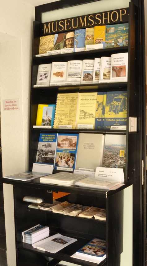 Museumsshop mit viel Wissenswertem zu den Ausstellungen