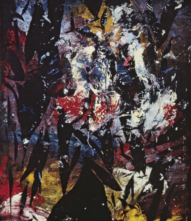 Helen Dahm, Farbsplitter, Öl auf Leinwand,
SIK-ISEA, Zürich